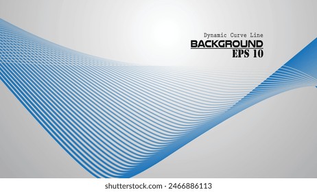 Imagen de Vector de fondo abstracto de línea de curva dinámica para fondo o presentación