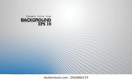 Dynamic curve line abstract background vector image for backdrop or presentation