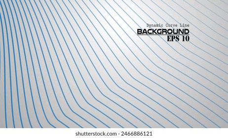 Dynamic curve line abstract background vector image for backdrop or presentation