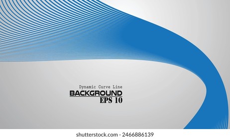 Dynamic curve line abstract background vector image for backdrop or presentation