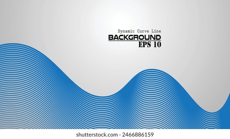 Imagen de Vector de fondo abstracto de línea de curva dinámica para fondo o presentación