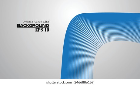Imagen de Vector de fondo abstracto de línea de curva dinámica para fondo o presentación