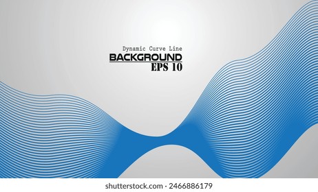 Dynamic curve line abstract background vector image for backdrop or presentation