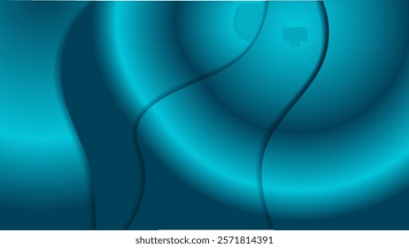 Dynamic  curve shapes abstract background with dark blue gradient. The background looks like a blue pipe. For presentation, wallpaper, banner, website.