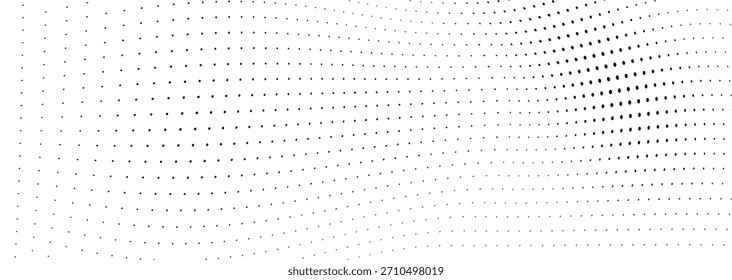 Fondo gráfico abstracto de puntos de semitonos curvos dinámicos