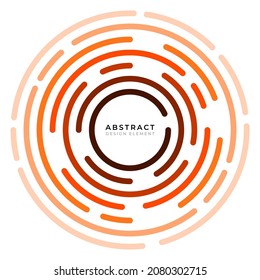 Líneas curvadas dinámicas. Diseñar formas de elementos. Fondo circular abstracto. Vector 