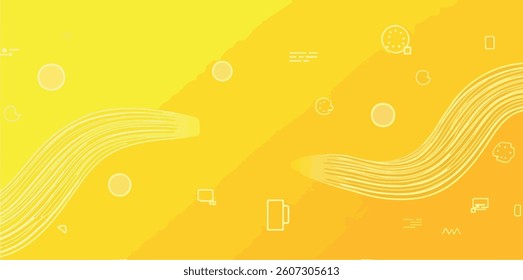 dynamic curves in bright yellow