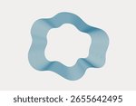 Dynamic curvy line form. Amorphous ripple with echo effect. Abstract vector graphic for creative design.