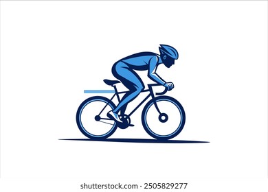 Diseño dinámico de ciclismo de movimiento y velocidad de alto impacto de Vector de silueta