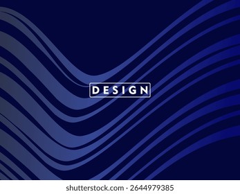 Dynamic dark blue abstract background with gradient diagonal wave pattern, creating a modern and futuristic aesthetic ideal for graphic design, technology or digital concepts.