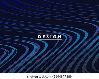 Dynamic dark blue abstract background with gradient diagonal wave pattern, creating a modern and futuristic aesthetic ideal for graphic design, technology or digital concepts.