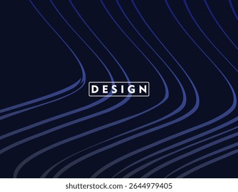 Dynamic dark blue abstract background with gradient diagonal wave pattern, creating a modern and futuristic aesthetic ideal for graphic design, technology or digital concepts.