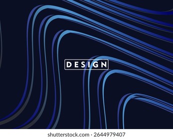 Dynamic dark blue abstract background with gradient diagonal wave pattern, creating a modern and futuristic aesthetic ideal for graphic design, technology or digital concepts.