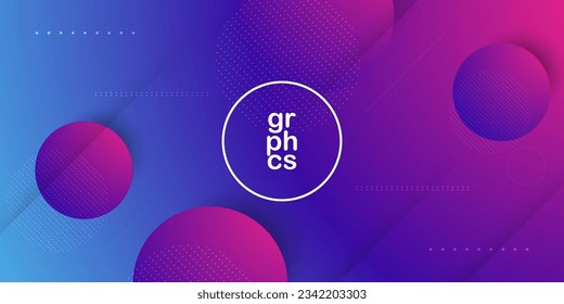 Dynamic dark purple gadient to pink abstract background with circle pattern and lines. Dark purple gradient colorful background. Eps10 vector