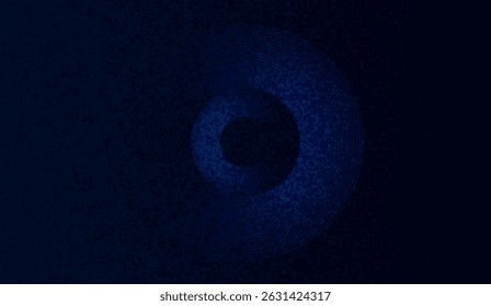 Fundo de vórtice geométrico azul profundo dinâmico com padrões de ondulação circulares e textura granulada, criando um espaço futurista digital perfeito para projetos de alta tecnologia
