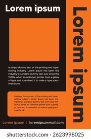 Dynamic design combining vibrant orange tones, bold typography, and a clean layout, ideal for marketing, branding, or informational purposes.