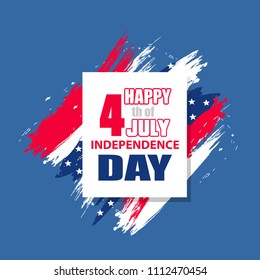 Dynamic design elements for independence day USA 4th july. Ñolorful modern background. Vector illustration.