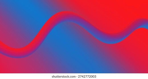 A dynamic design featuring a flowing, wavy pattern set against a striking gradient background. The texture and grain add depth and visual interest to this colorful artwork.
