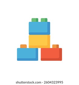 A dynamic design icon showcasing building blocks, perfect for various educational applications.