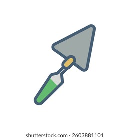 A dynamic design icon showcasing concrete trowels, ideal for finishing applications.