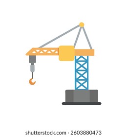 A dynamic design icon showcasing heavy cranes, ideal for construction applications.