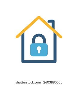 A dynamic design icon showcasing home security systems, ideal for safety applications.