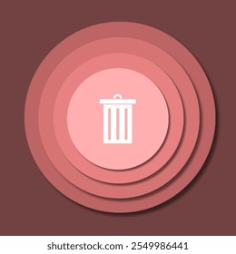 Um design dinâmico produzido através de gradientes em camadas e atenção meticulosa aos detalhes - com o botão ícone da lata de lixo.