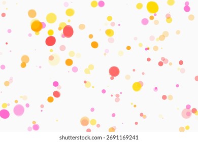 Dynamic design showcasing transparent overlapping circles in pink, yellow, orange tones, creating a vibrant and playful aesthetic suitable for backgrounds.