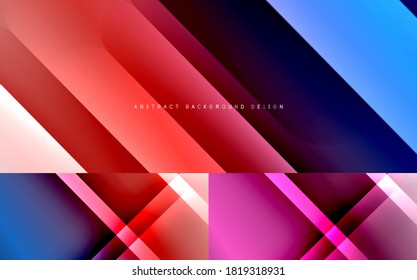 Conjunto de fondo abstracto de líneas diagonales dinámicas. Modernas plantillas tecno de moda con líneas de sombra sobre gradientes fluidos. Diseños de papel tapiz de vectores