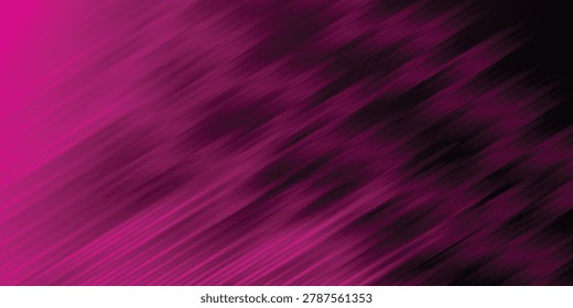 Dynamic diagonal neon stripes background in fuschia and purple shades, smooth speed blur effect, modern abstract technology background