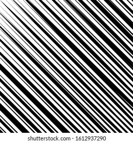 Dynamic diagonal, oblique, slanted lines, stripes geometric pattern, background. Texture with skew lines. Linear, lineal design with parallel, straight streaks. Tilted, angle strips illustration