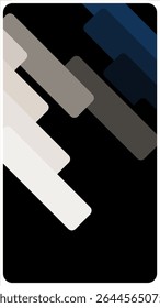 Dynamic Diagonal Overlap: Modern Abstract Pattern in White, Grey Tones, and Deep Blue on Black – Ideal for Tech Backgrounds, Sleek Design, and Contemporary Visuals.