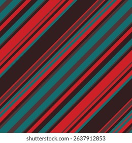 Dynamic diagonal stripes in red, teal, and dark brown create a vibrant, modern pattern.  Perfect for backgrounds, textiles, or website design, this image evokes energy and style.