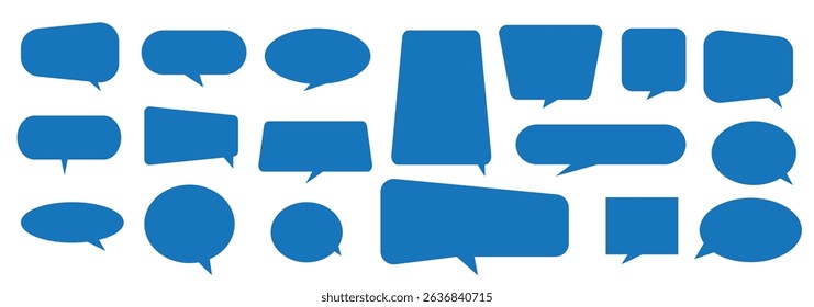 Dynamic Dialogue Speech Bubbles for Creative Conversations . Speech bubble comic buttons for web design. Speech bubble collection.  Illustration . 