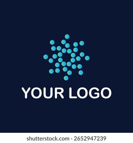 Ilustração do vetor do logotipo do cluster digital dinâmico