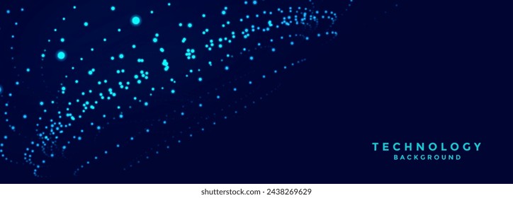 dynamic digital technology dotted wallpaper for futuristic innovation vector