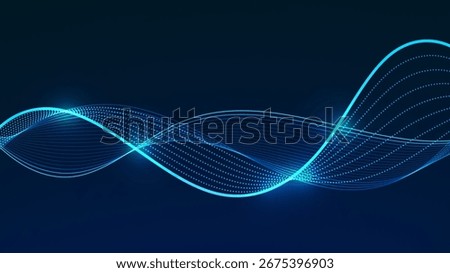 A dynamic digital wave with vibrant, glowing lines. This abstract futuristic graphic illustrates smooth data flow and technological concepts.