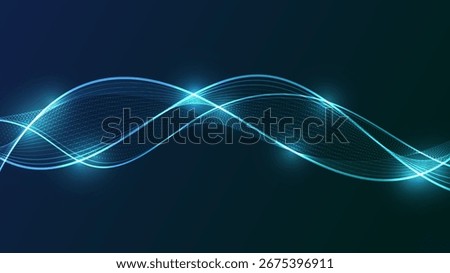 A dynamic digital wave with vibrant, glowing lines. This abstract futuristic graphic illustrates smooth data flow and technological concepts.