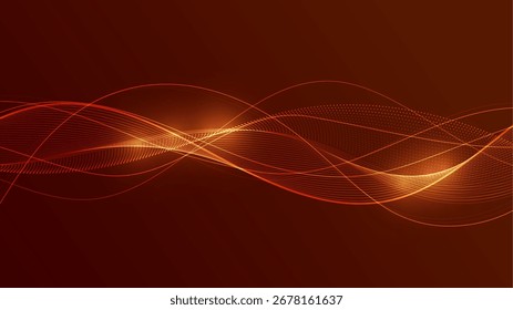 Dynamic digital waves with vibrant, glowing lines. This abstract futuristic graphic illustrates smooth data flow and technological concepts.