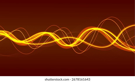 Dynamic digital waves with vibrant, glowing lines. This abstract futuristic graphic illustrates smooth data flow and technological concepts.