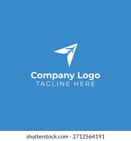 Diseño dinámico de logotipo de avión de viaje directo