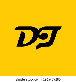 dynamic DJ letter logo design