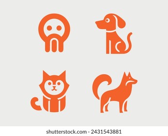 Dynamic Dog Logos: Vector EPS Collection for Vibrant Branding