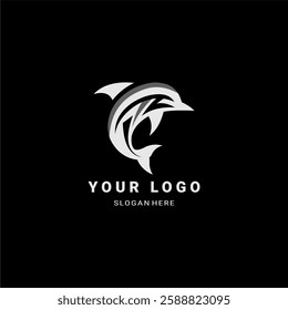 Dynamic Dolphin Logo. Sleek and Modern Ocean Symbol