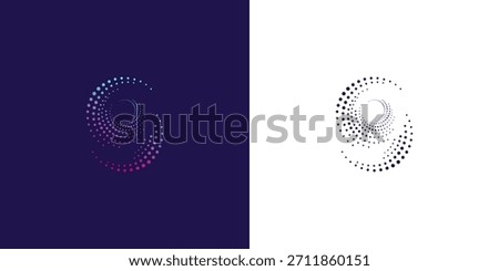 Dynamic Dotted Number 9 Logo Concept