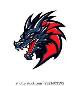 A dynamic dragon logo vector clip art illustration, showcasing fluid lines and bold colors, guaranteed to make your designs stand out and leave a lasting impression