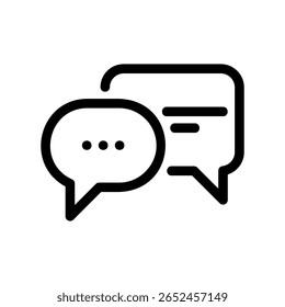Dynamic Duo of Conversational Icons Symbolizing Dialogue Exchange