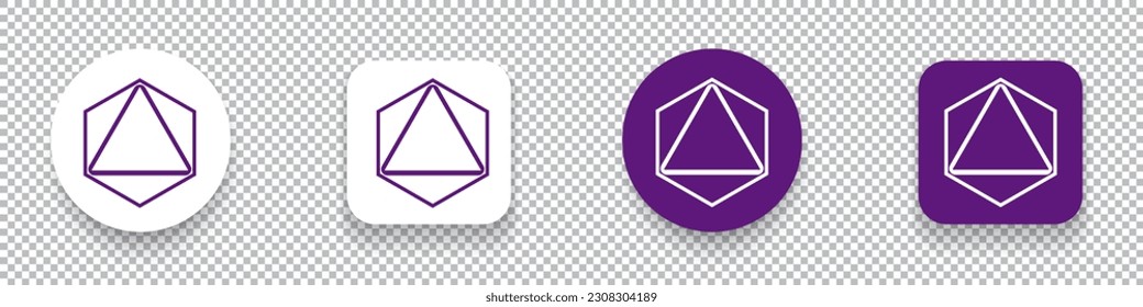 Símbolo dinámico (DYN) criptográfico de la moneda conjunto aislado en el vector de fondo transparente