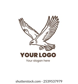 "Dynamic Eagle Logo Design for Empowerment and Strength"

