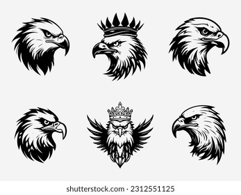 Dynamic eagle logo design illustration representing power and vision. Ideal for corporate, leadership, and nature inspired brands. Strong and eye catching.